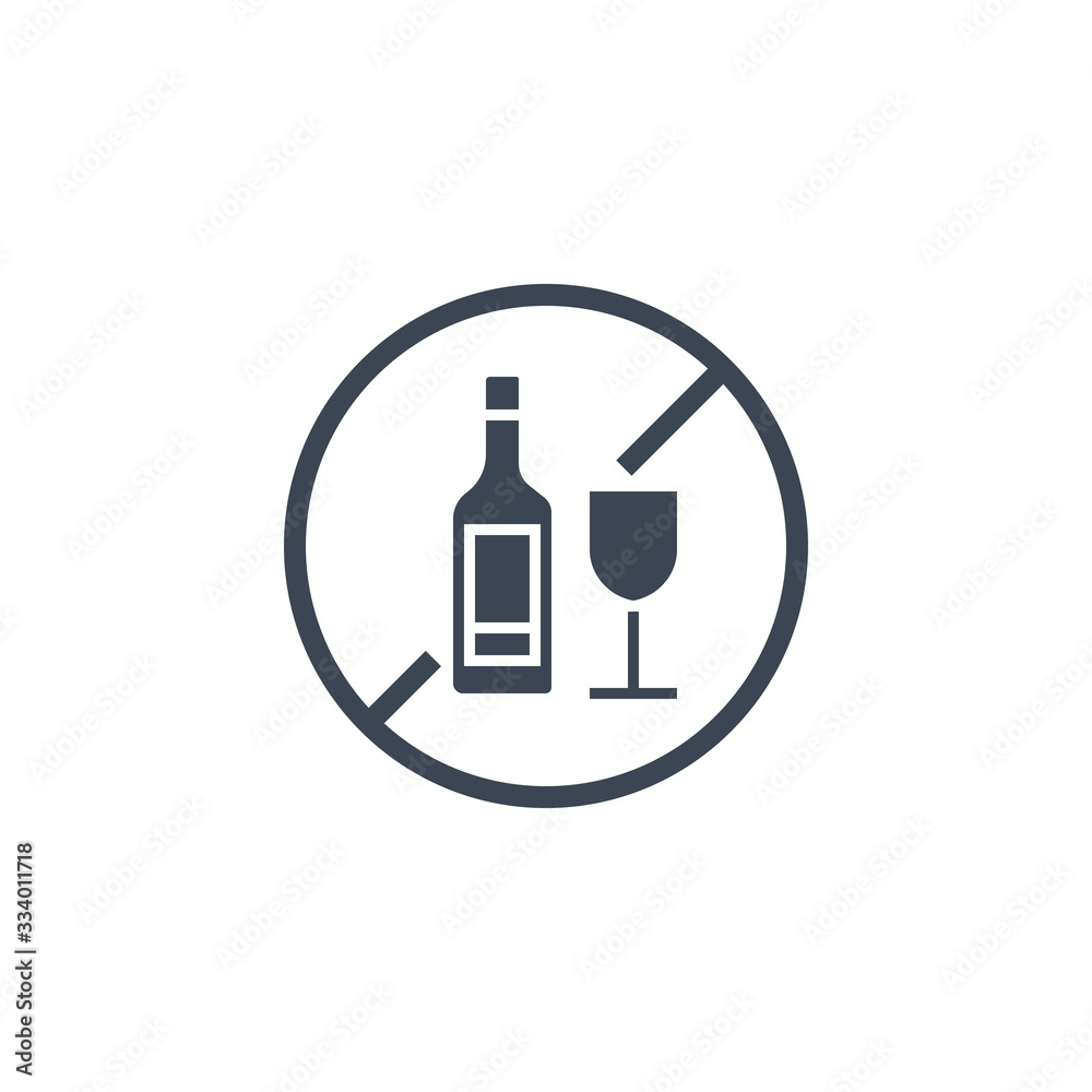 No Drinking related vector glyph icon. Isolated on white background. Vector illustration. No Drinking related vector glyph icon. Isolated on white background. Vector illustration.