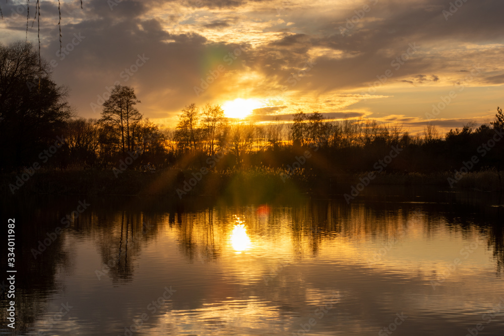 sunset on the lake sunset on the lake