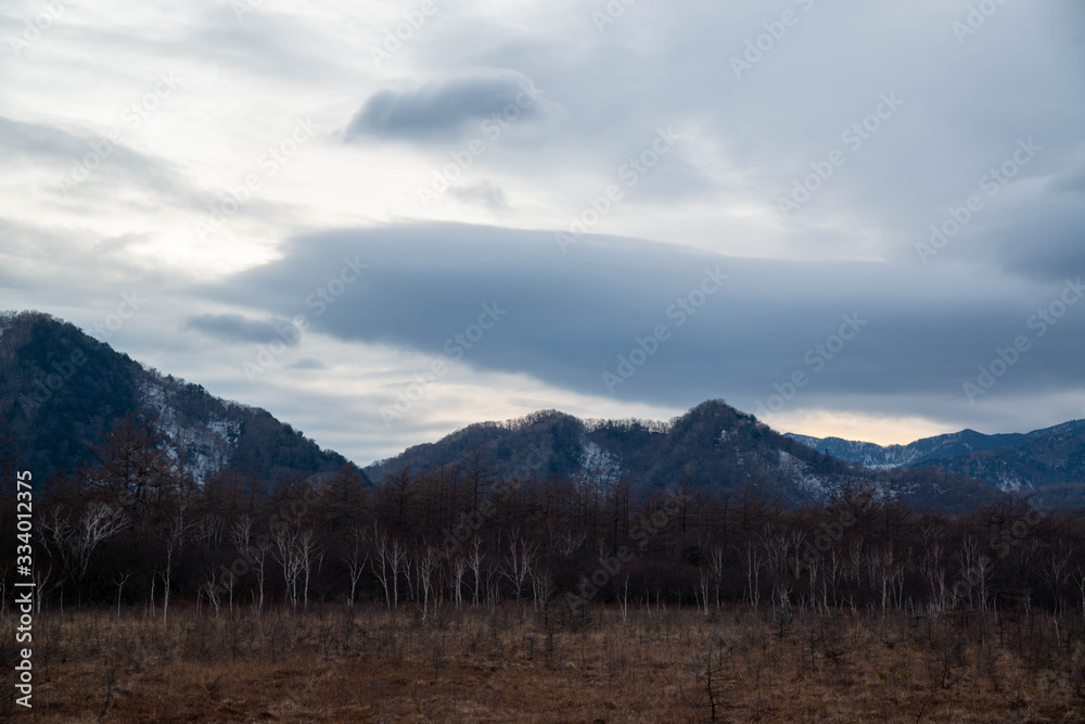 山岳風景　戦場ヶ原　曇り