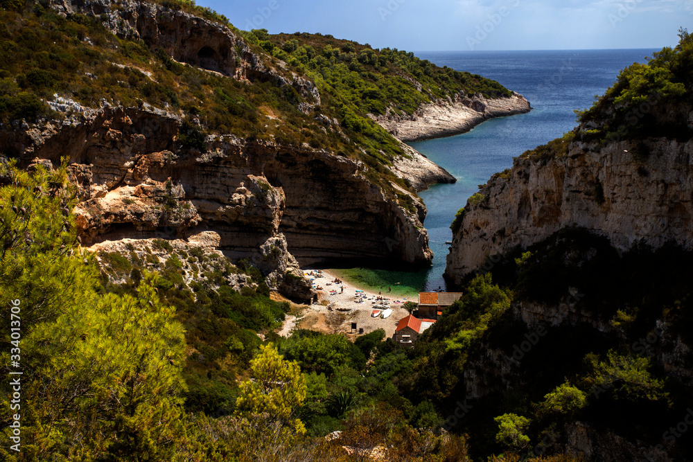 Stiniva cove in Croatia