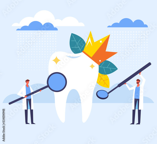 Dentist office stomatology medical test exam concept. Vector flat graphic design cartoon illustration