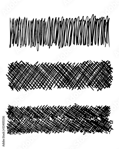 Hand drawn rectangle scribble smear