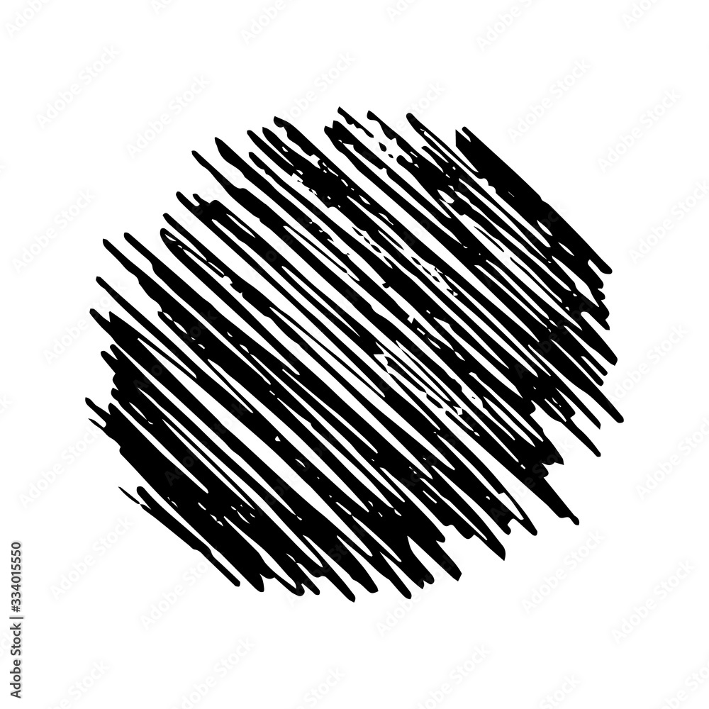Hand drawn circle scribble smear Hand drawn circle scribble smear
