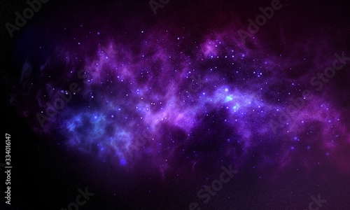 Fototapeta Naklejka Na Ścianę i Meble -  Cosmic illustration. Colorful space background with stars