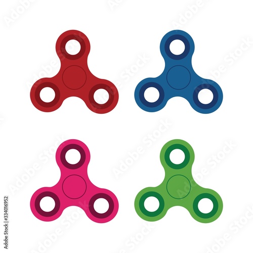 Fidget spinner icon vector Illustration .toy for stress relief and improvement of attention span.