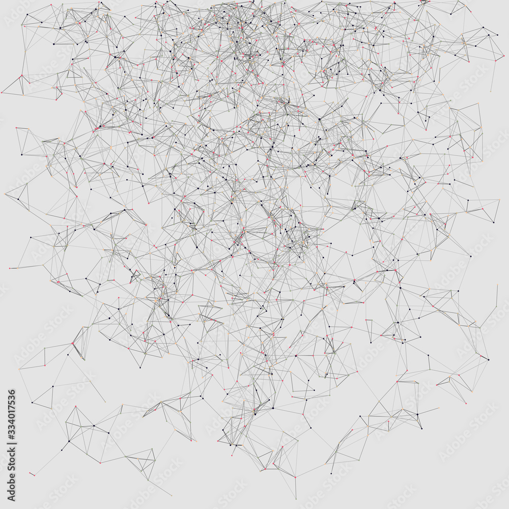 Network Mesh Random Procedural Art background illustration