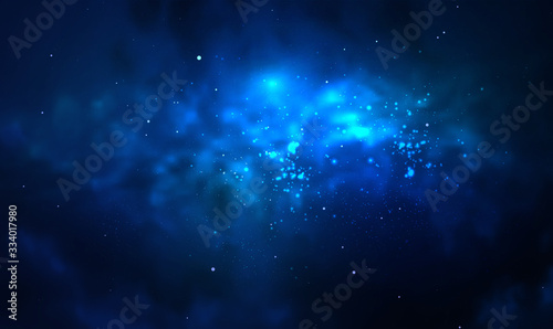 Vector cosmic illustration. Colorful space background with stars
