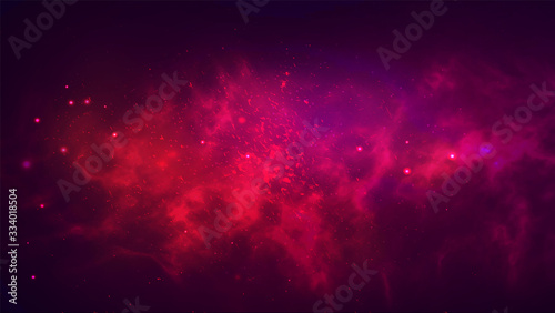Vector cosmic illustration. Colorful space background with stars
