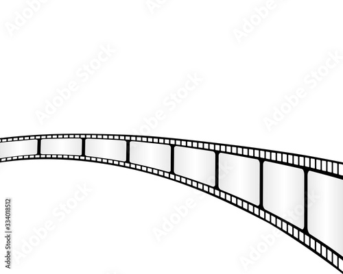 Film strip frame . Photo, cinema or movie negative. Vector illustration.