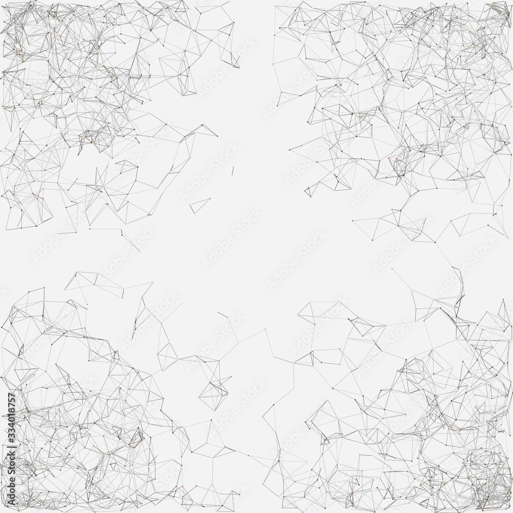 Network Mesh Random Procedural Art background illustration