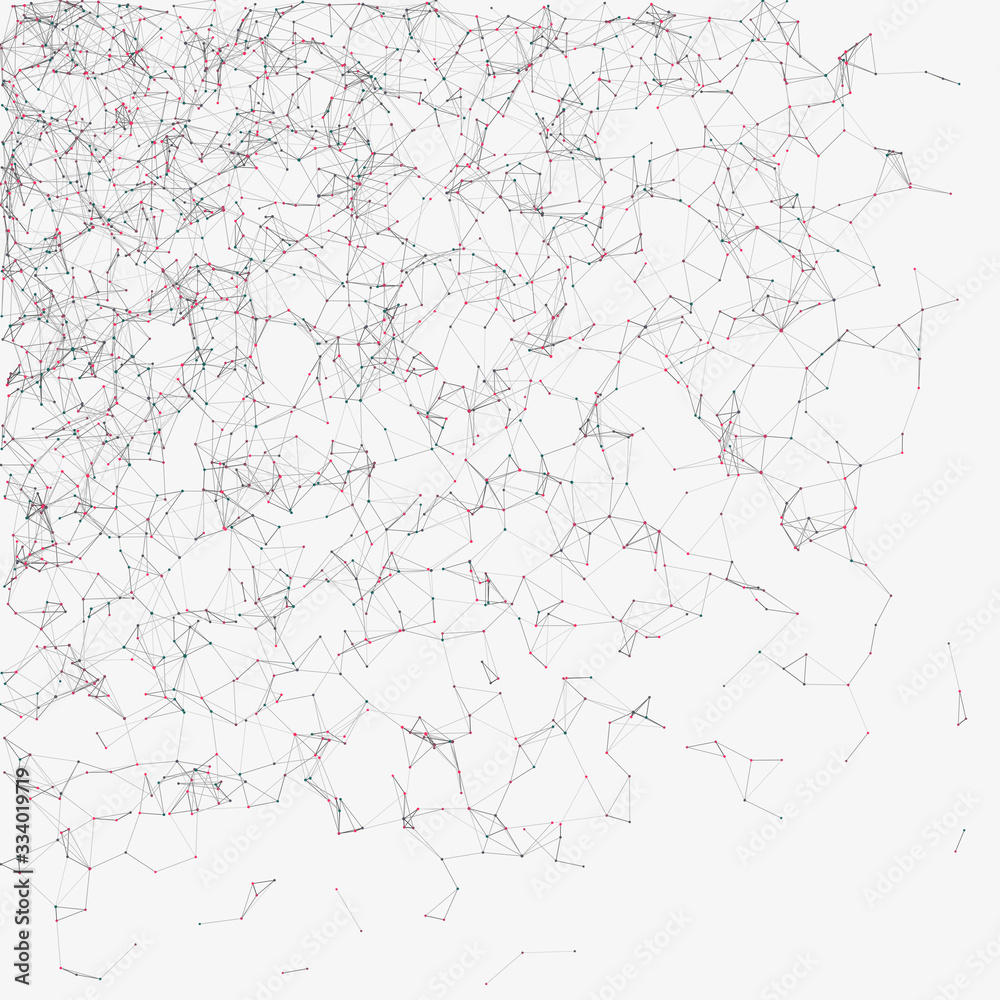 Fototapeta premium Network Mesh Random Procedural Art background illustration