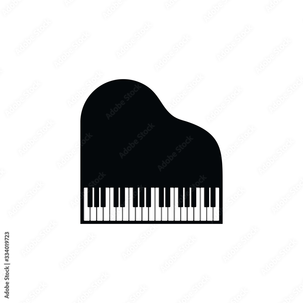 Piano Icon vector Isolated on White Background Piano Icon vector Isolated on White Background