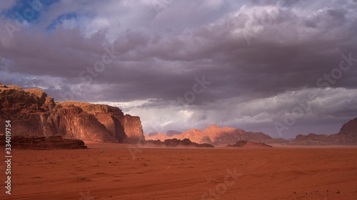 red wadi rum desert in jordan