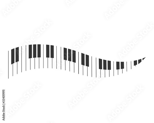 Piano keyboards Icon vector Isolated on White Background