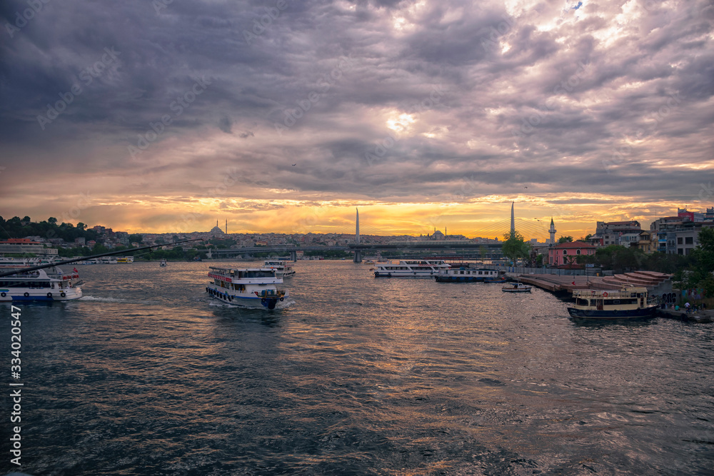 Metro Bridge and Istanbul Landscapes