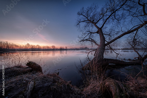 Foto Uprise Of The Water. Spring on the Dubna river.