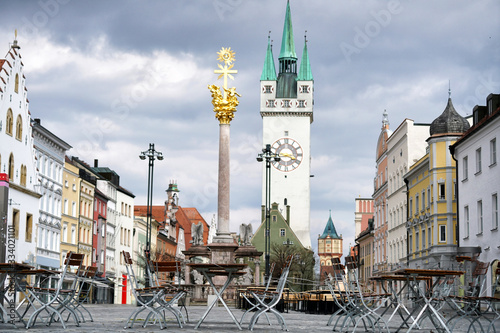 Straubing is a Lower Bavarian city with a well-preserved old town with medieval architecture photo