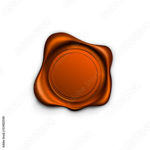 red stamp. Wax seal. Retro label. Quality garantee label. Vector illustration