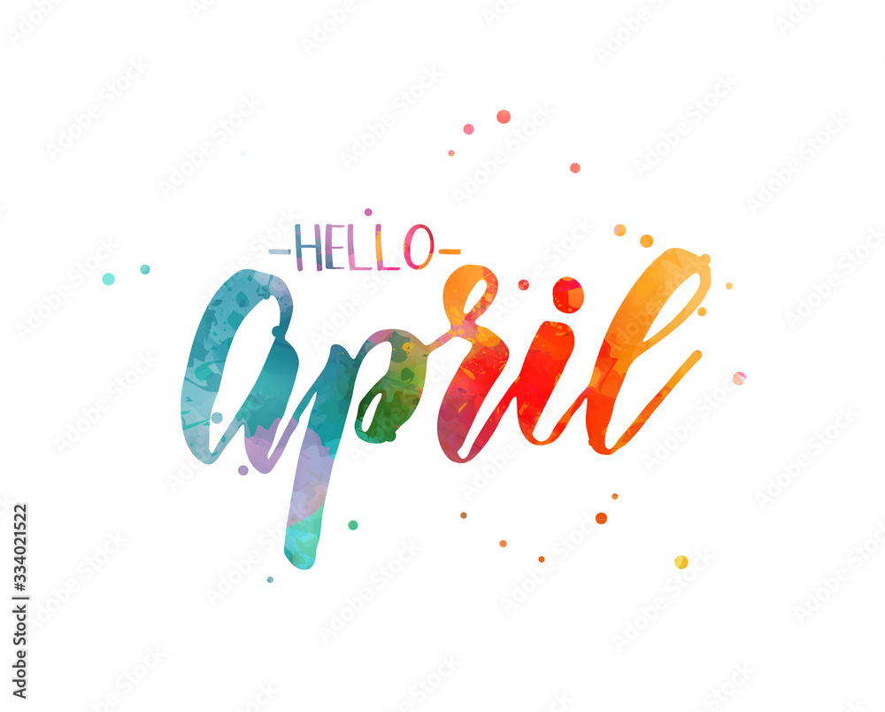 Hello April - handwrittten lettering Hello April - handwrittten lettering