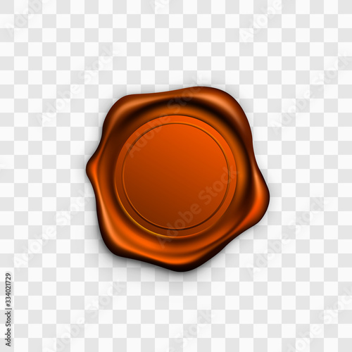 red stamp. Wax seal. Retro label. Quality garantee label. Vector illustration