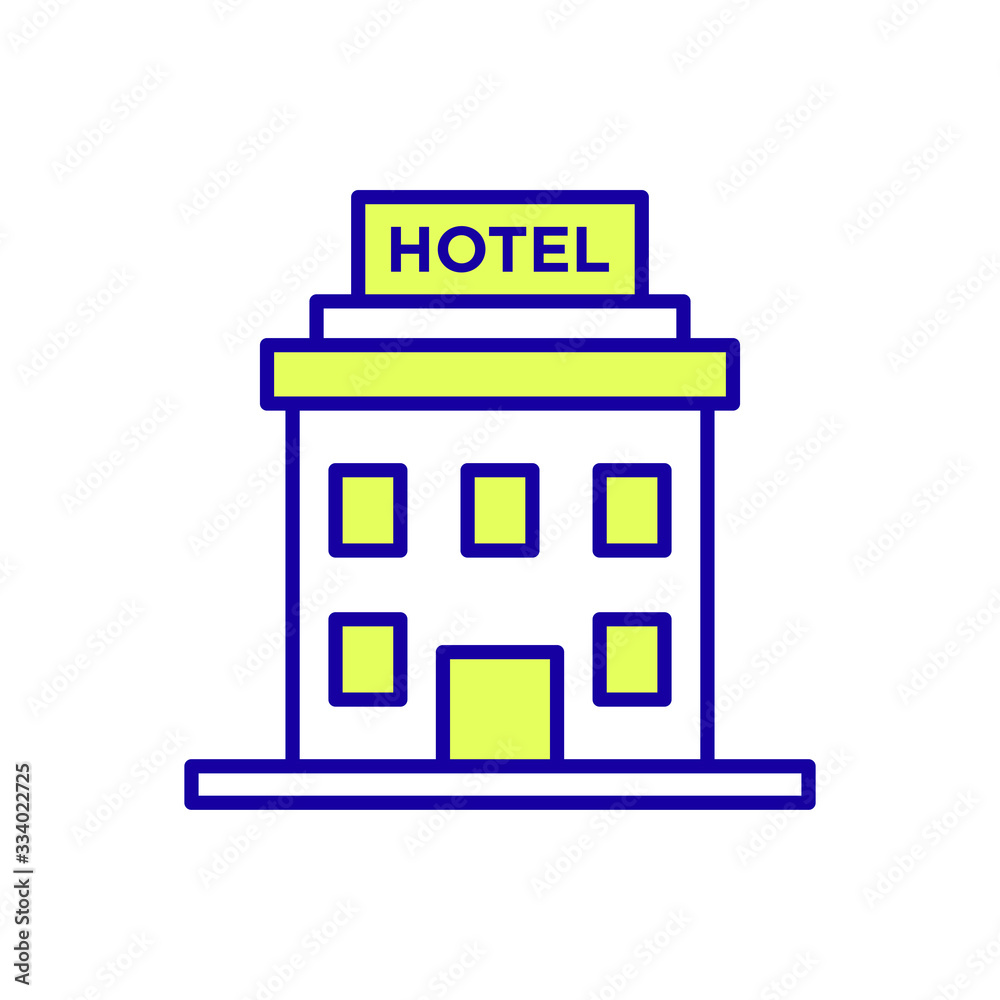 Hotel symbol icon vector Hotel symbol icon vector