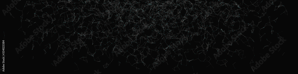 Naklejka premium Network Mesh Random Procedural Art background illustration