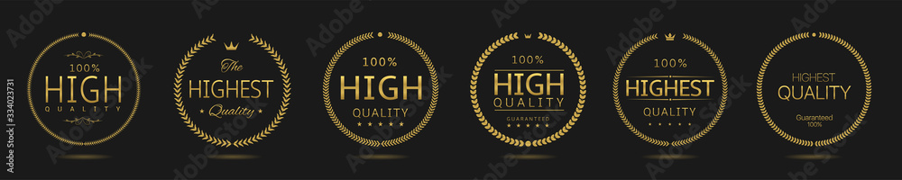 Golden wreath icons Golden wreath icons