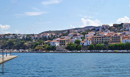 landscape of Pylos town Messinia Peloponnese Greece