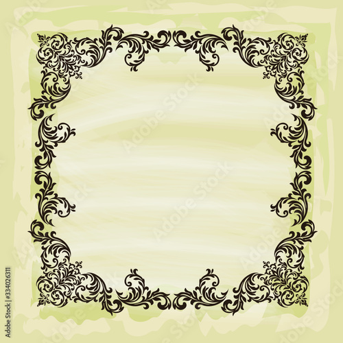 vector damask patterns for greeting cards and wedding invitations