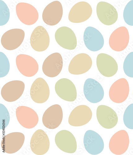 Easter colorful painted eggs seamless art pattern