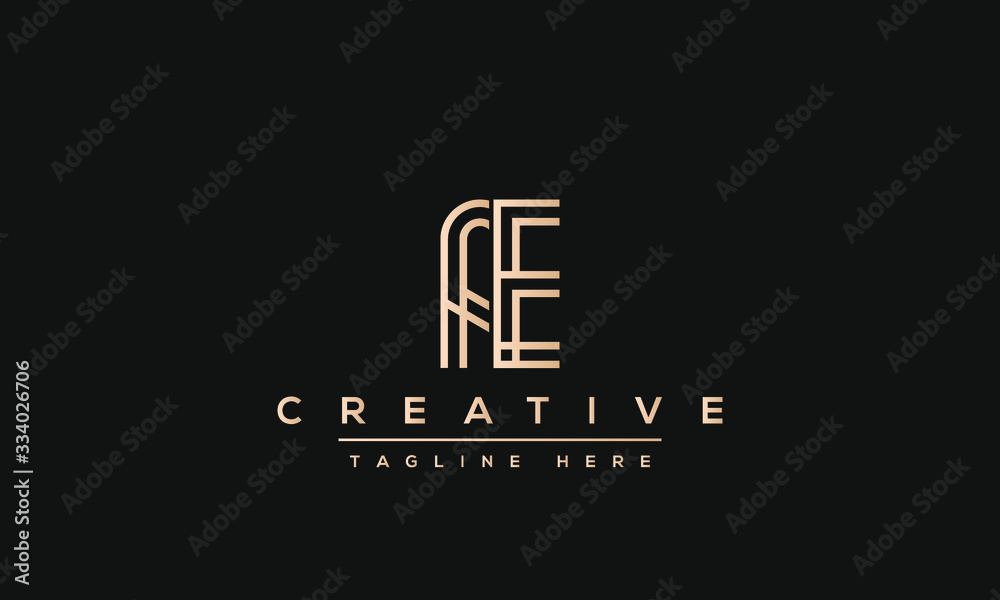 AE Letter Logo Design. Creative Modern A E Letters icon vector Illustration.