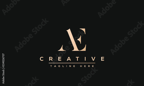 AE Letter Logo Design. Creative Modern A E Letters icon vector Illustration. photo