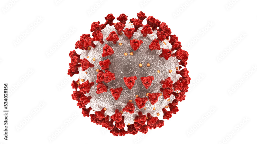 coronavirus single macro shot 3d illustration coronavirus single macro shot 3d illustration