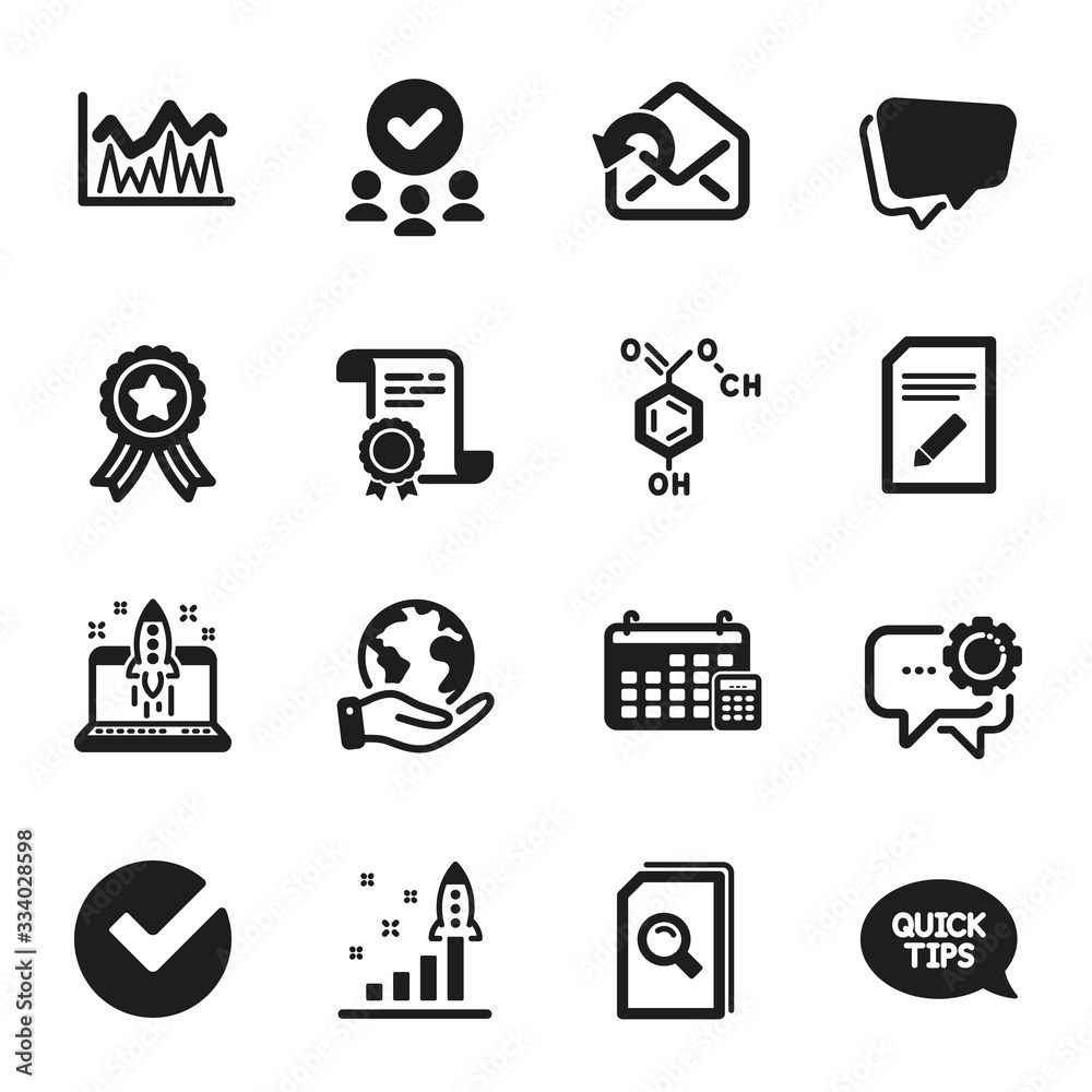 Set of Education icons, such as Edit document, Speech bubble. Certificate, approved group, save planet. Calendar, Quickstart guide, Chemical formula. Send mail, Verify, Search files. Vector Set of Education icons, such as Edit document, Speech bubble. Certificate, approved group, save planet. Calendar, Quickstart guide, Chemical formula. Send mail, Verify, Search files. Vector