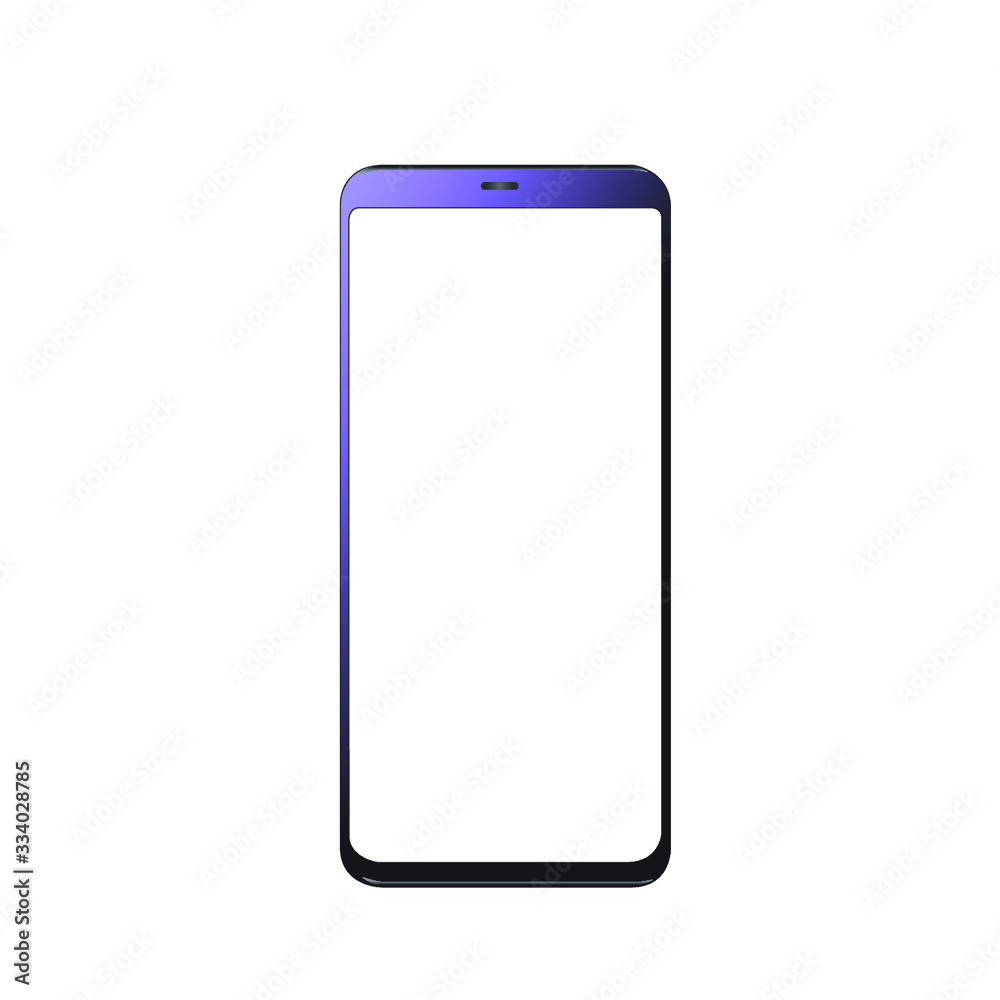 smartphone iphone with blank screen and modern frameless design in two rotated perspective positions - isolated on white background smartphone iphone with blank screen and modern frameless design in two rotated perspective positions - isolated on white background
