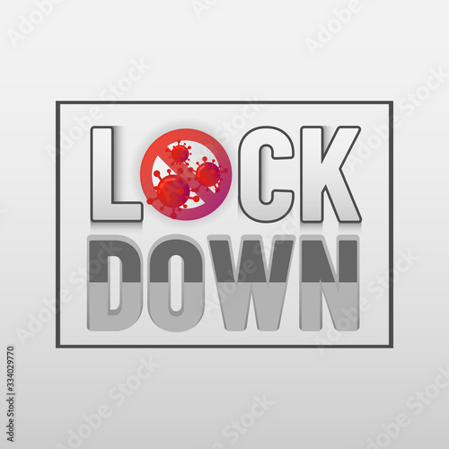 Covid corona virus in 3d illustration concept to describe about lockdown area