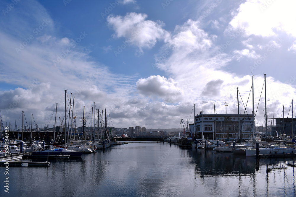 port of La Coruña, Galicia. Spain. Europe. October 8, 2019
