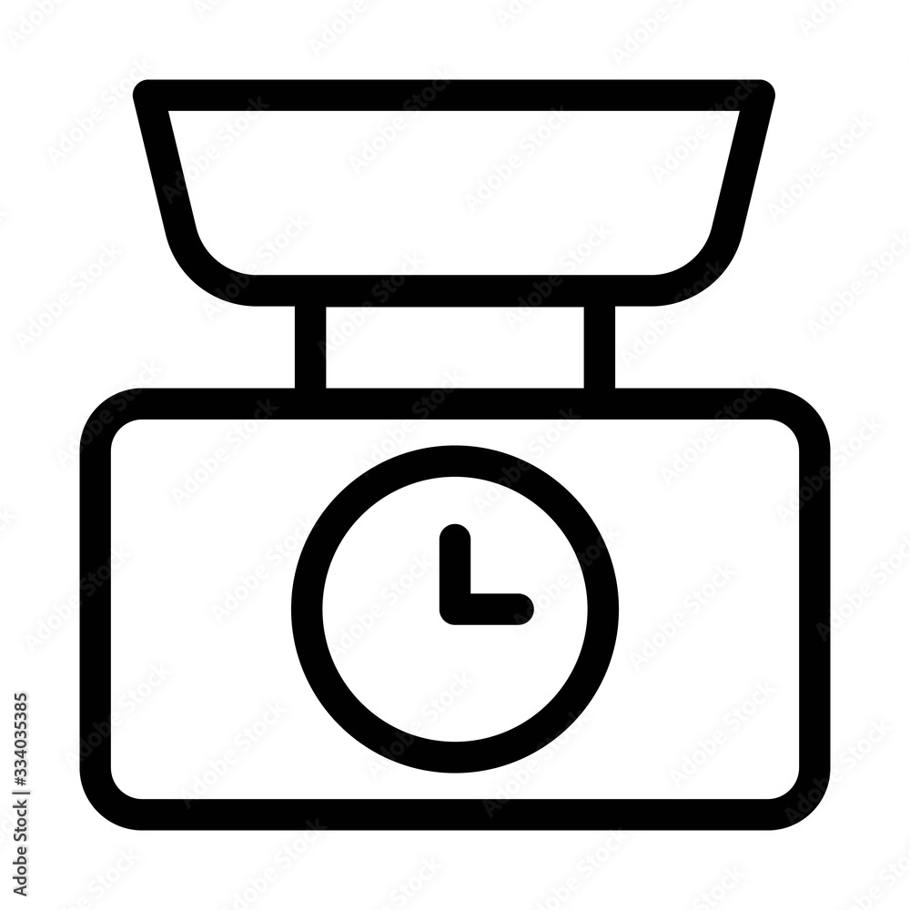 Scales icon in line style. Weight measurer icon. Scales icon in line style. Weight measurer icon.