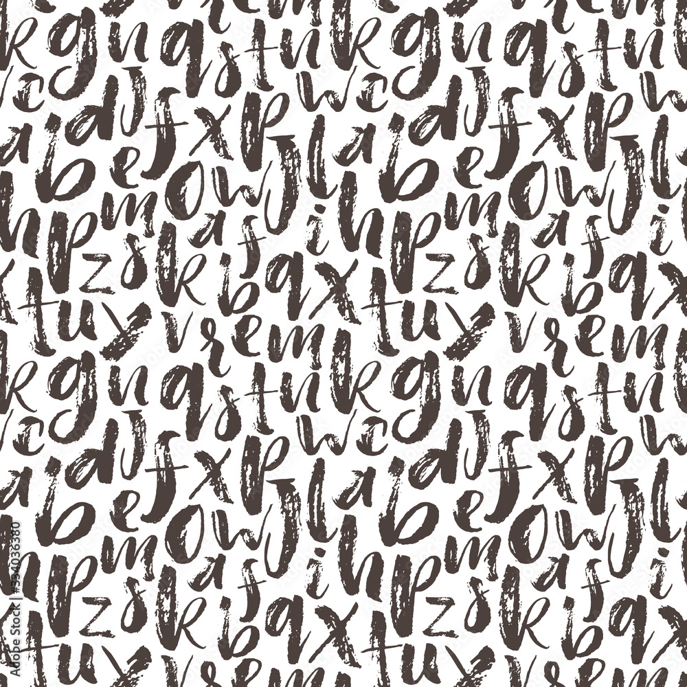 Seamless pattern with hand drawn letters. Vector ornament for wrapping paper, wallpapers, web design etc. Seamless pattern with hand drawn letters. Vector ornament for wrapping paper, wallpapers, web design etc.
