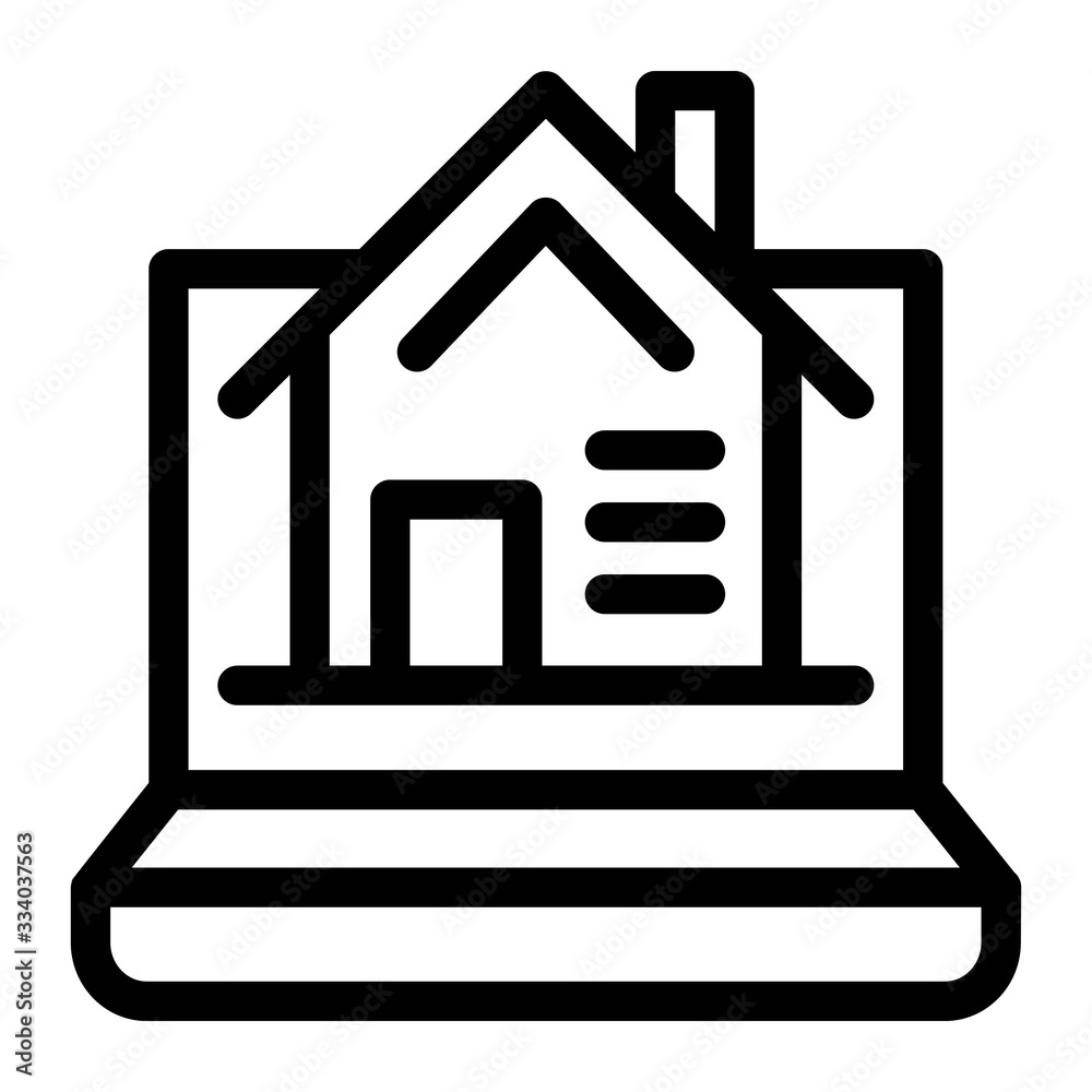 Online real estate sign. House symbol. Online real estate sign. House symbol.