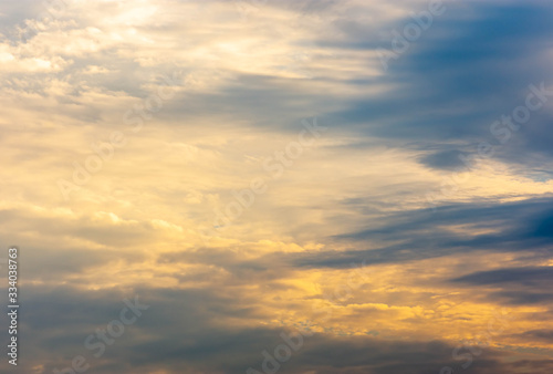 Beautiful dramatic view of sky with clouds