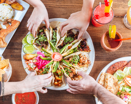 Mexican family taco plater