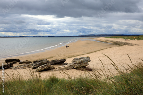 Dornoch (Scotland), UK - August 03, 2018: Dornoch Beach, Dornoch, Scotland, Highlands, United Kingdom