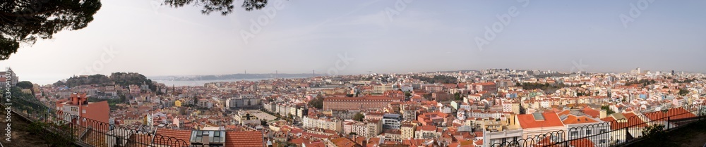 Panoramic view from Miradouro da Senhora do Monte, Lisbon