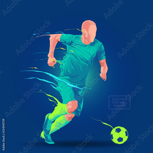 football soccer electric running
