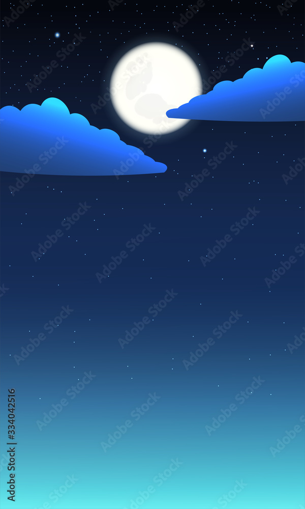 Night sky background. Moon and star, cloud on night sky. Night sky background. Moon and star, cloud on night sky.