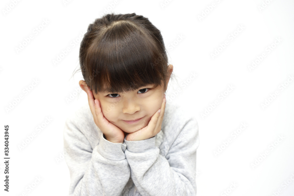 幼児の笑顔(5歳児) (白バック) 幼児の笑顔(5歳児) (白バック)