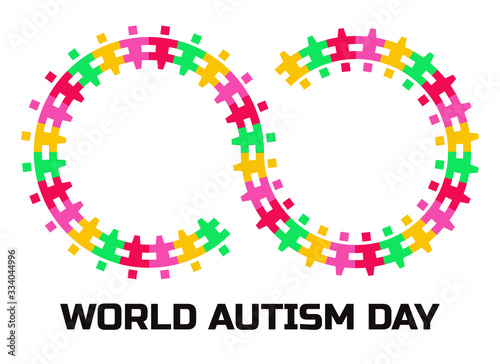 World Autism Awareness Day. Infinity concept colorful vector