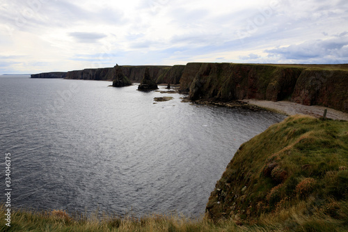 Duncansby (Scotland), UK - August 03, 2018: The Duncansby stacks, duncansby head, Scotland, Highlands, United Kingdom