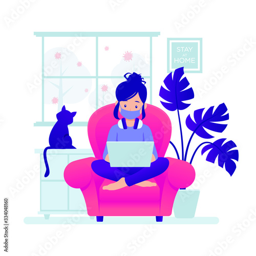 flat illustration of prevention from corona virus, 2019 - ncov vector 
